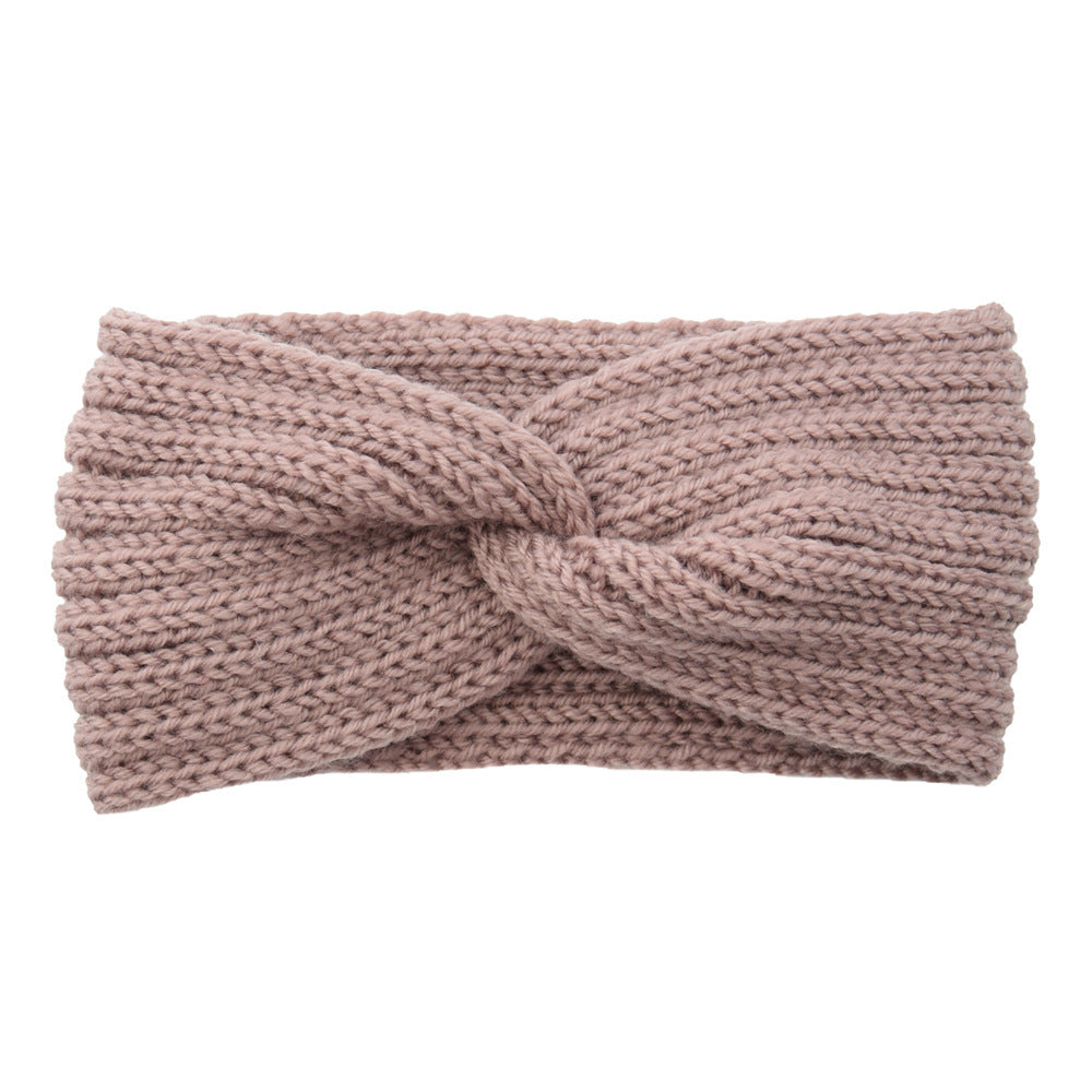 a knit headband with a knot