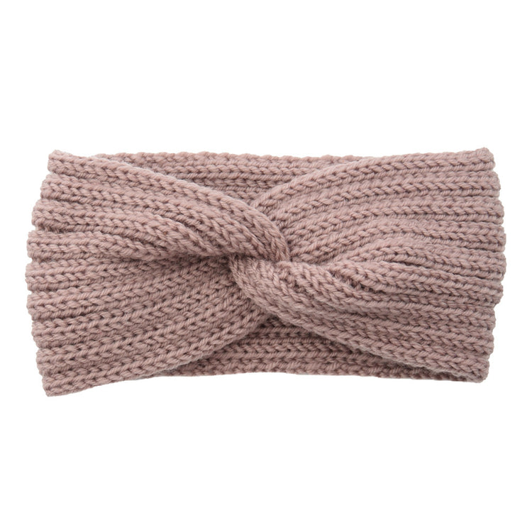 a knit headband with a knot