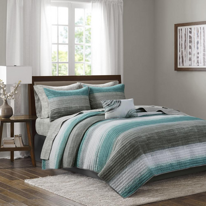 100% Polyester Print Solid 8pcs Coverlet Set With Cotton Sheet,MPE13-808