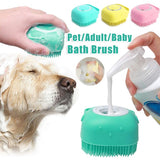 Silicone Pet Bath and Grooming Brush