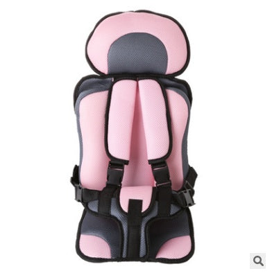 a pink and grey baby seat