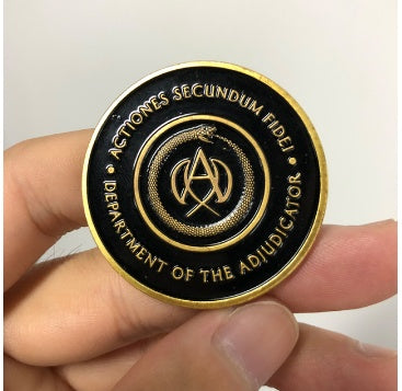 a person holding a coin