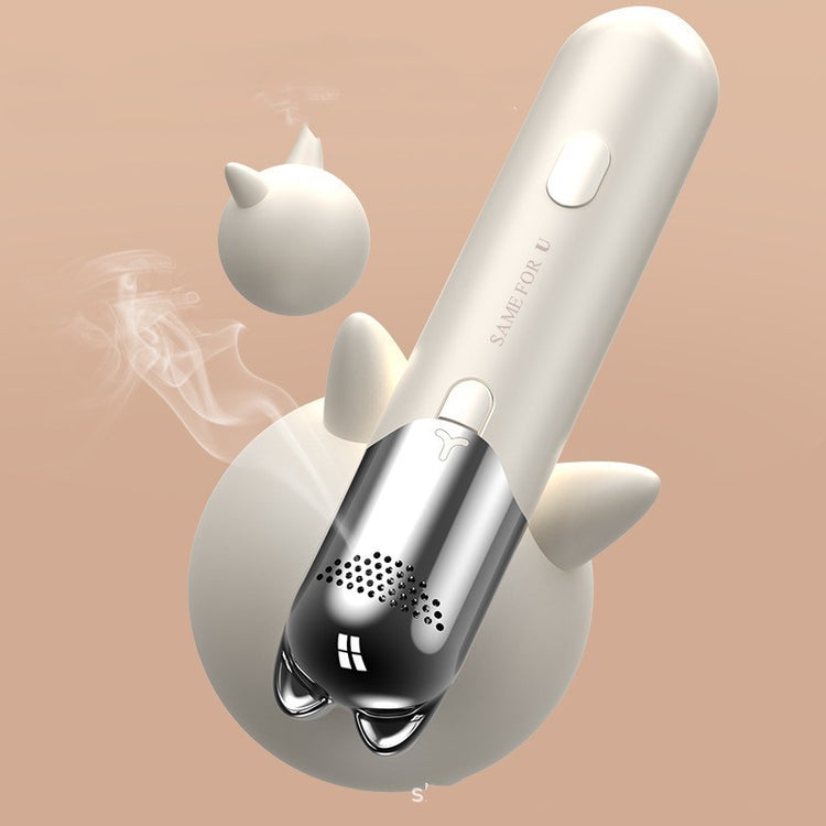a white object with a silver object on it