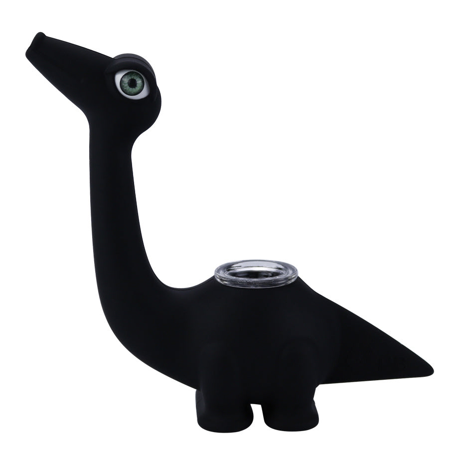 a black dinosaur shaped candle holder