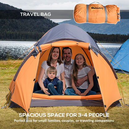 Camping Tent with Porch for 4 People