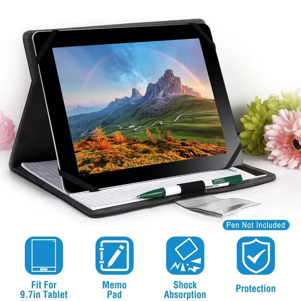 a tablet with a stylus and pen