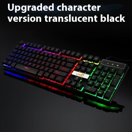 a black keyboard with colorful lights