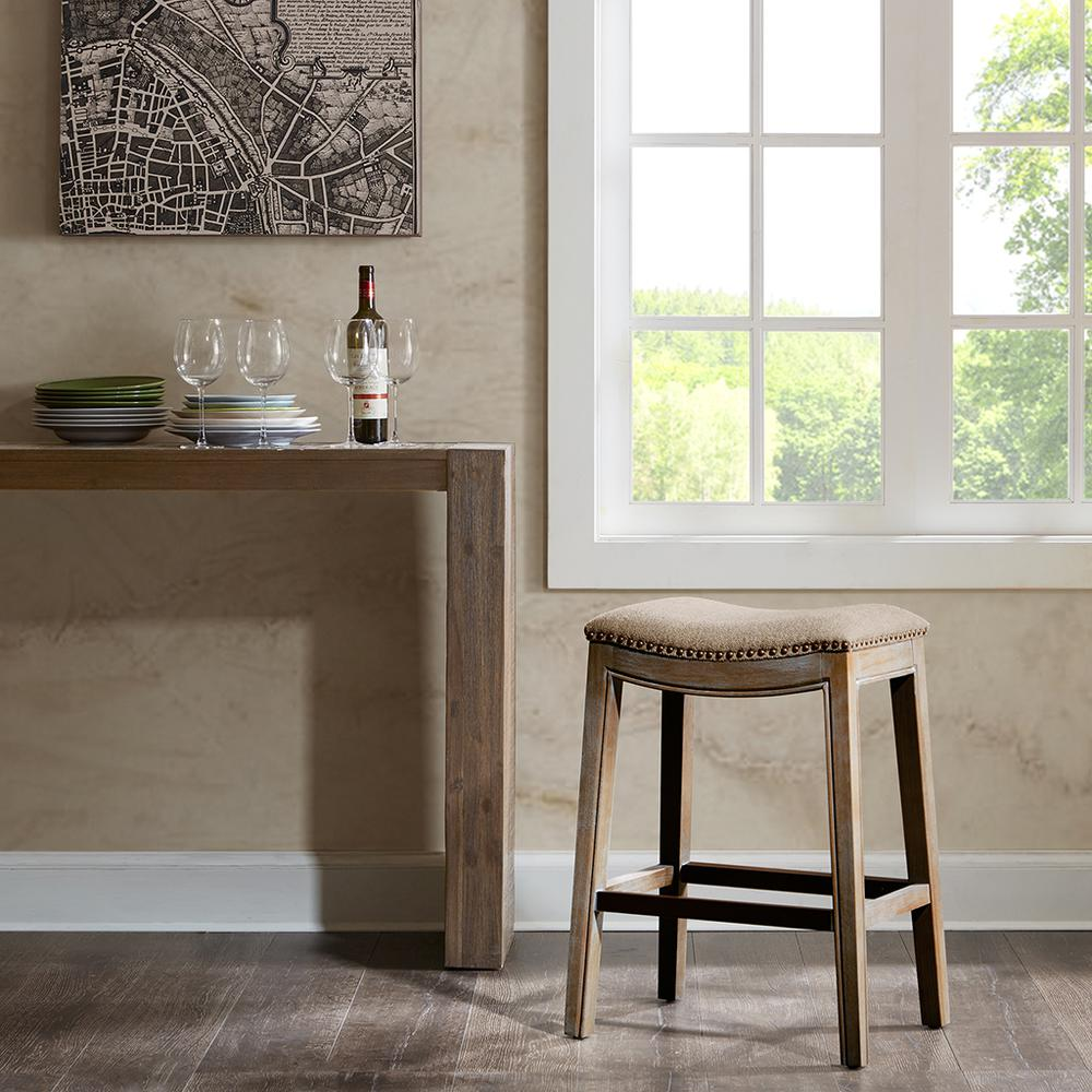Belfast Saddle Counter Stool, Grey