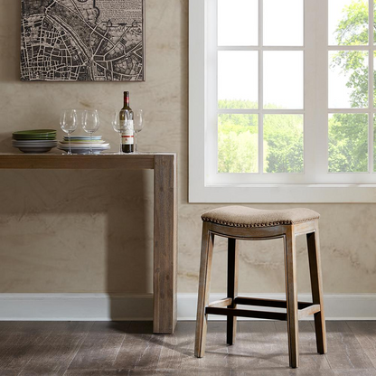 Belfast Saddle Counter Stool, Grey