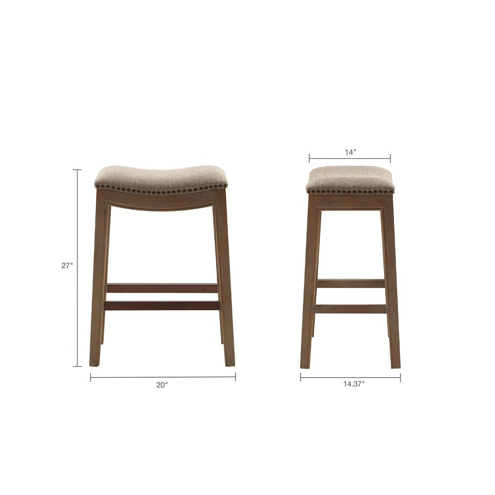 Belfast Saddle Counter Stool, Grey