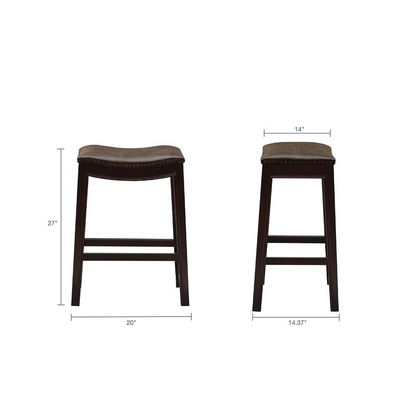 Belfast Saddle Counter Stool, Grey