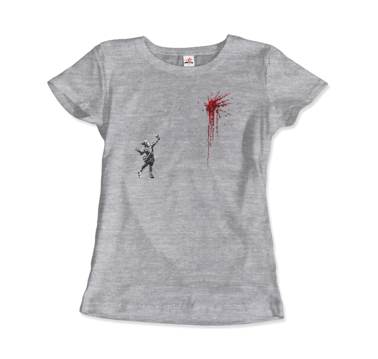 a grey t-shirt with a black background