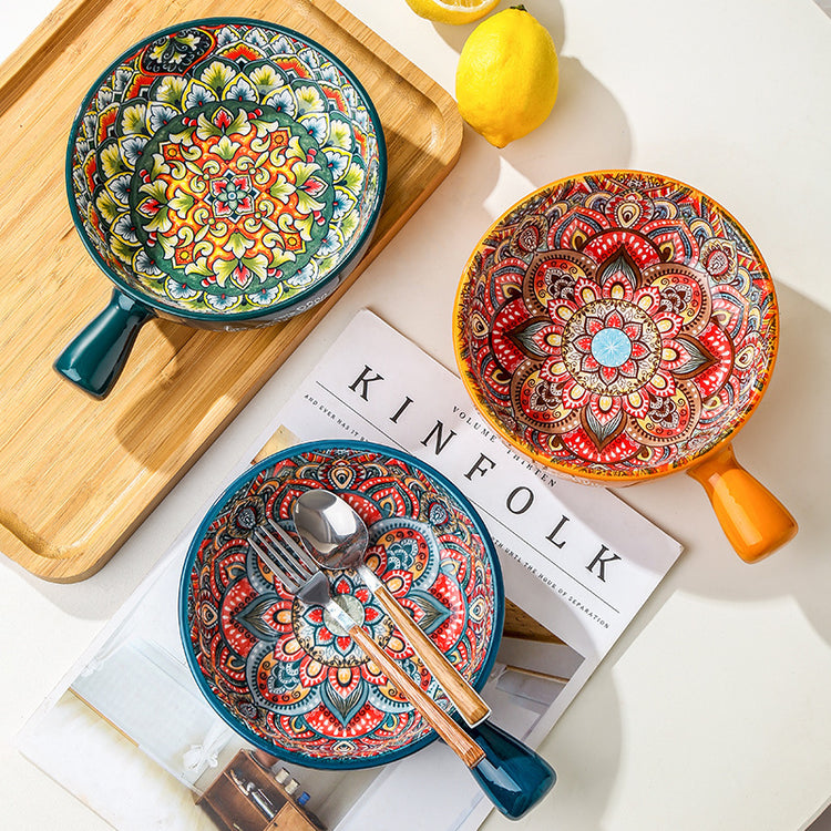 a plate and spoon on a table
