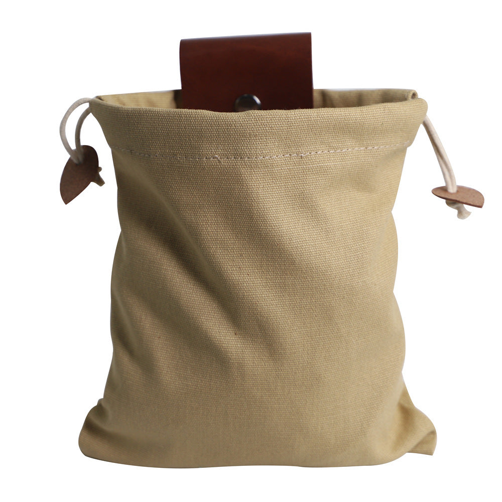 a brown leather wallet in a bag