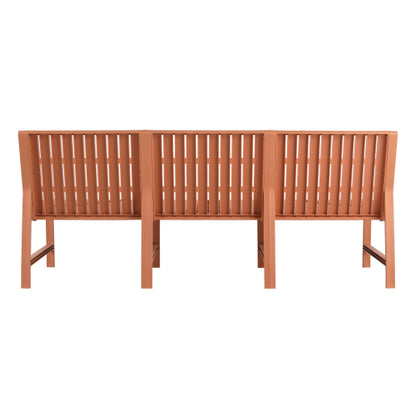 1-Piece Indoor Outdoor Furniture 3-Seater Sofa Waterproof PP Material - Easy Assembly Patio Conversation Set