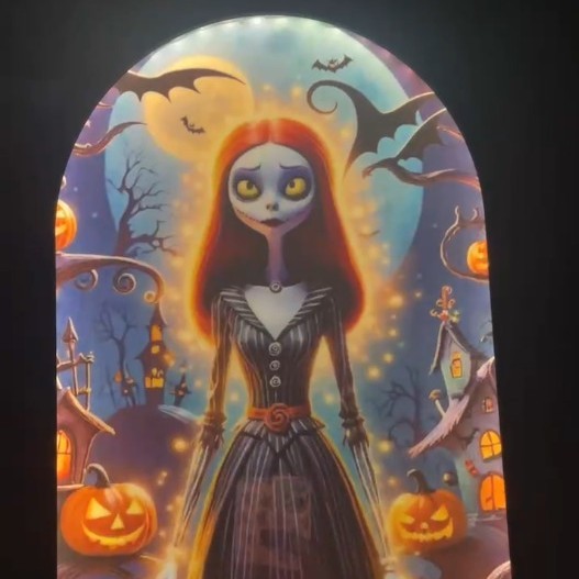 Ghost Holographic Mirror Halloween Decoration