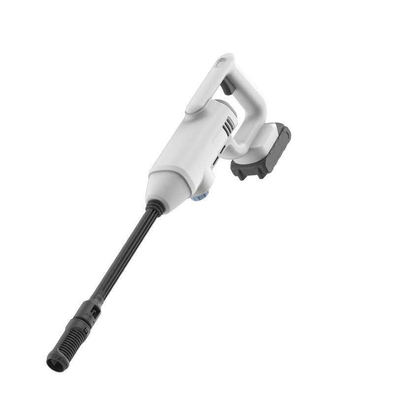 a white and black vacuum cleaner