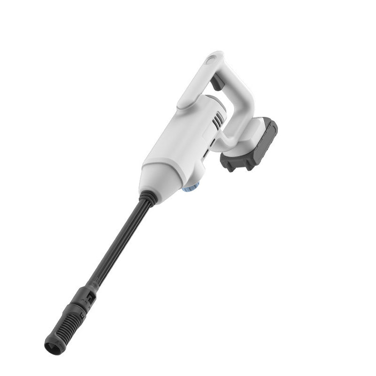 a white and black vacuum cleaner