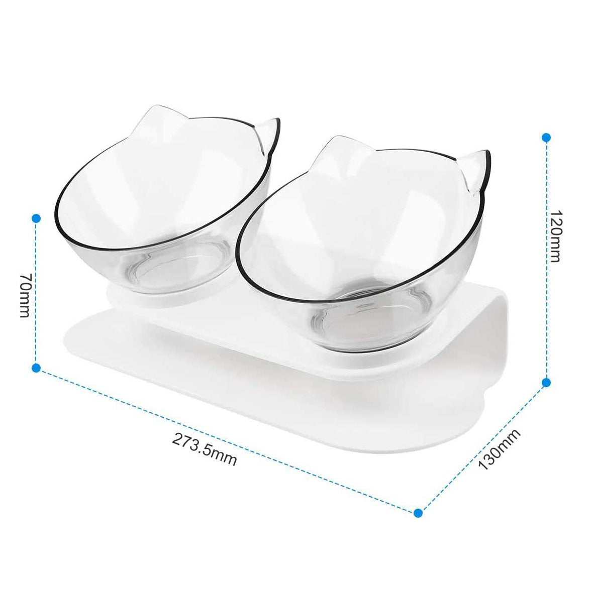 Abs Oblique Mouth Single And Double Bowl Pet Automatic Drinking Water Feeder