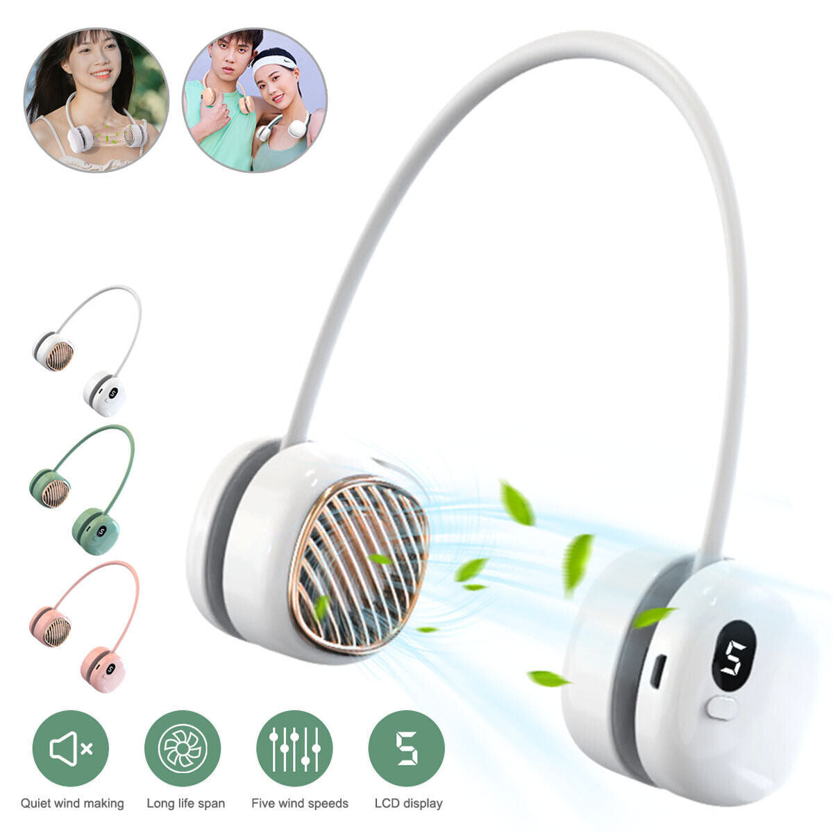 a white headphones with a wire