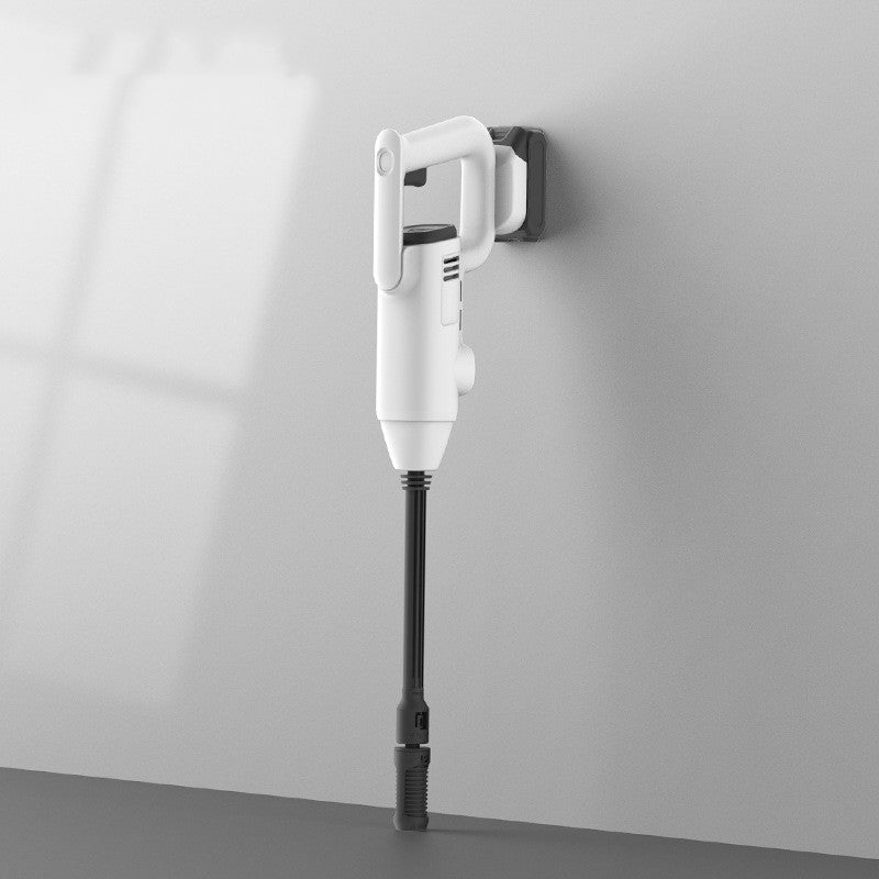 a white and black vacuum cleaner
