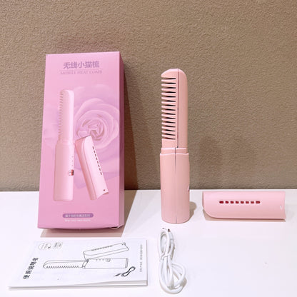 Wireless Straight Hair Comb Household Multi-functional Mini Portable Female
