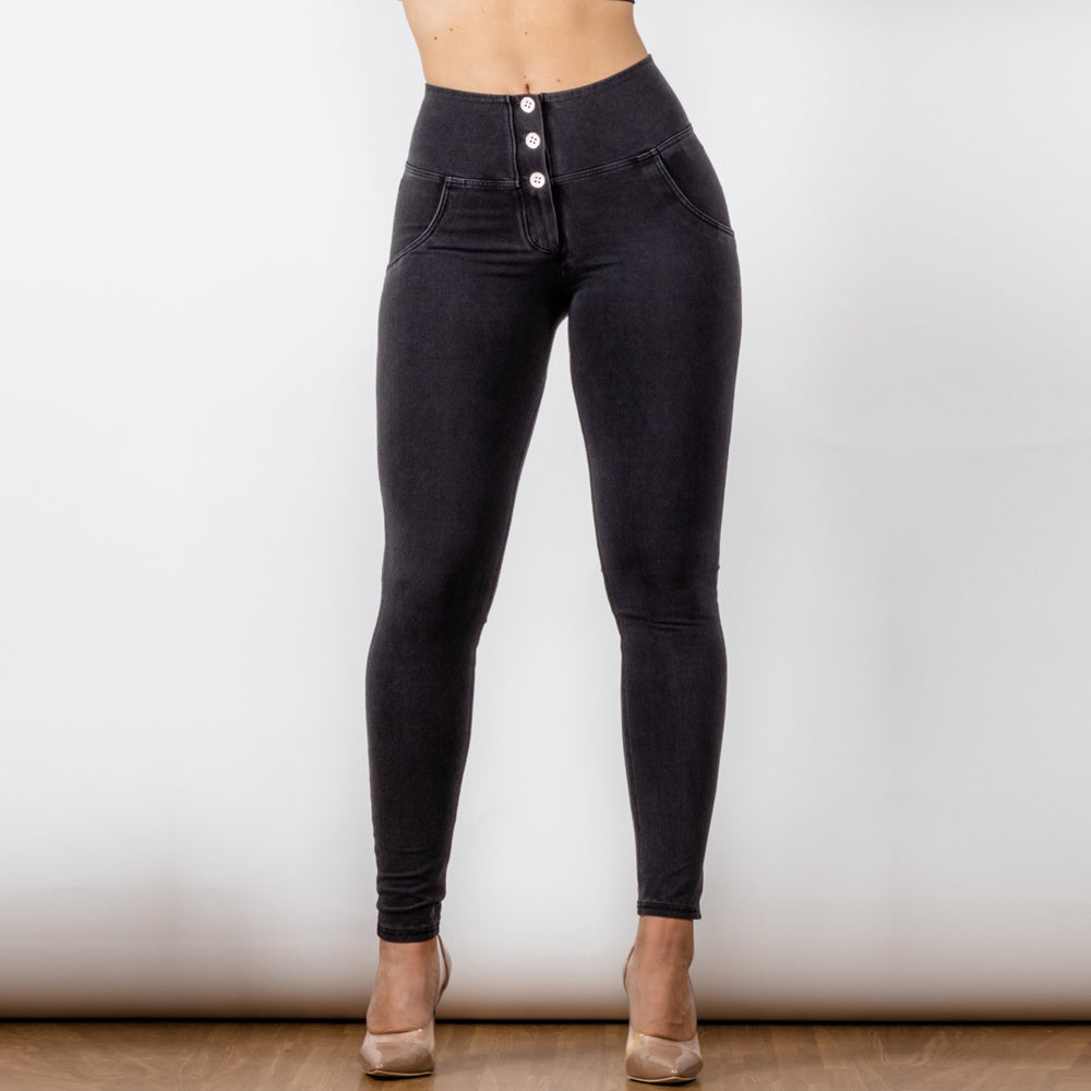 a woman wearing black jeans