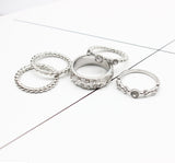 Rose-Gold-Tone Stackable Ring Set