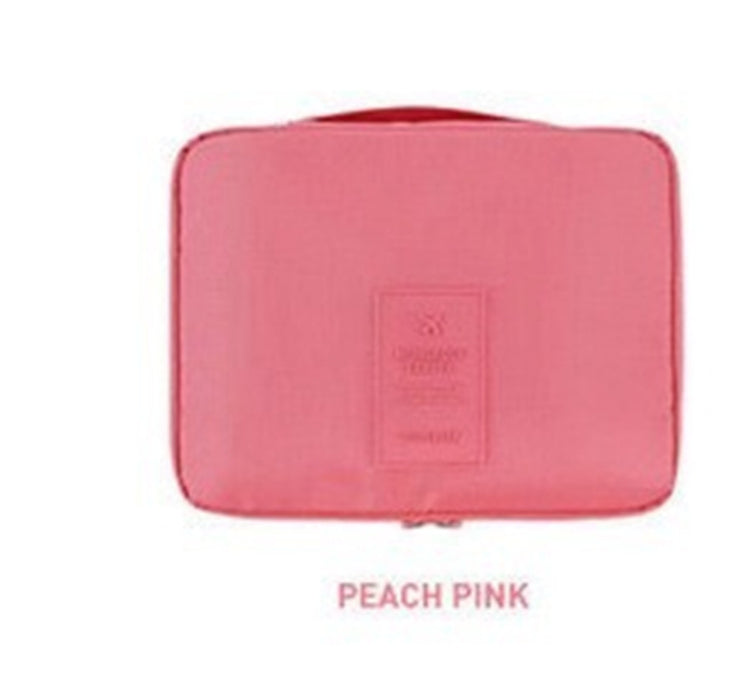 a pink bag with text