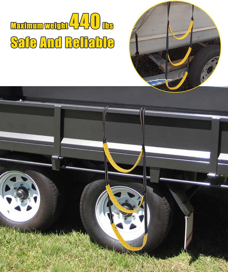 a tire swing from a trailer