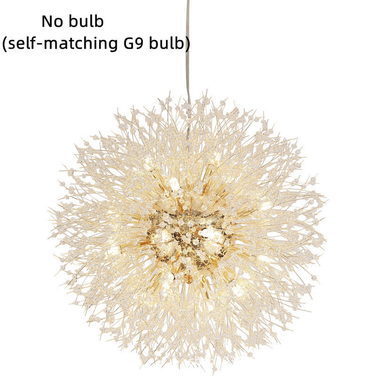 a light fixture with a ball shaped object