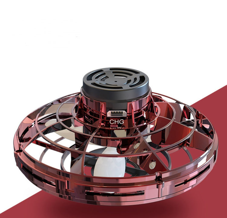 a red and black fan