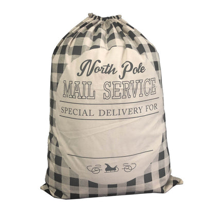 Christmas Gift Bag Black And White Lattice Christmas