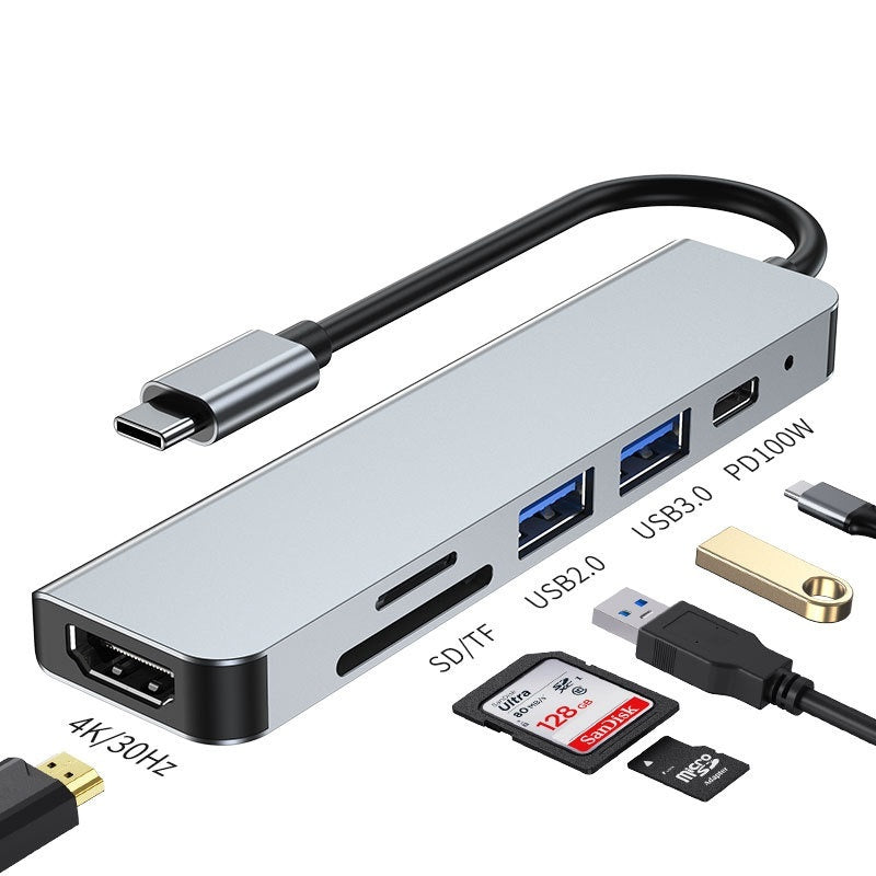 Portable Notebook And Tablet Computer Six In One Expansion Dock