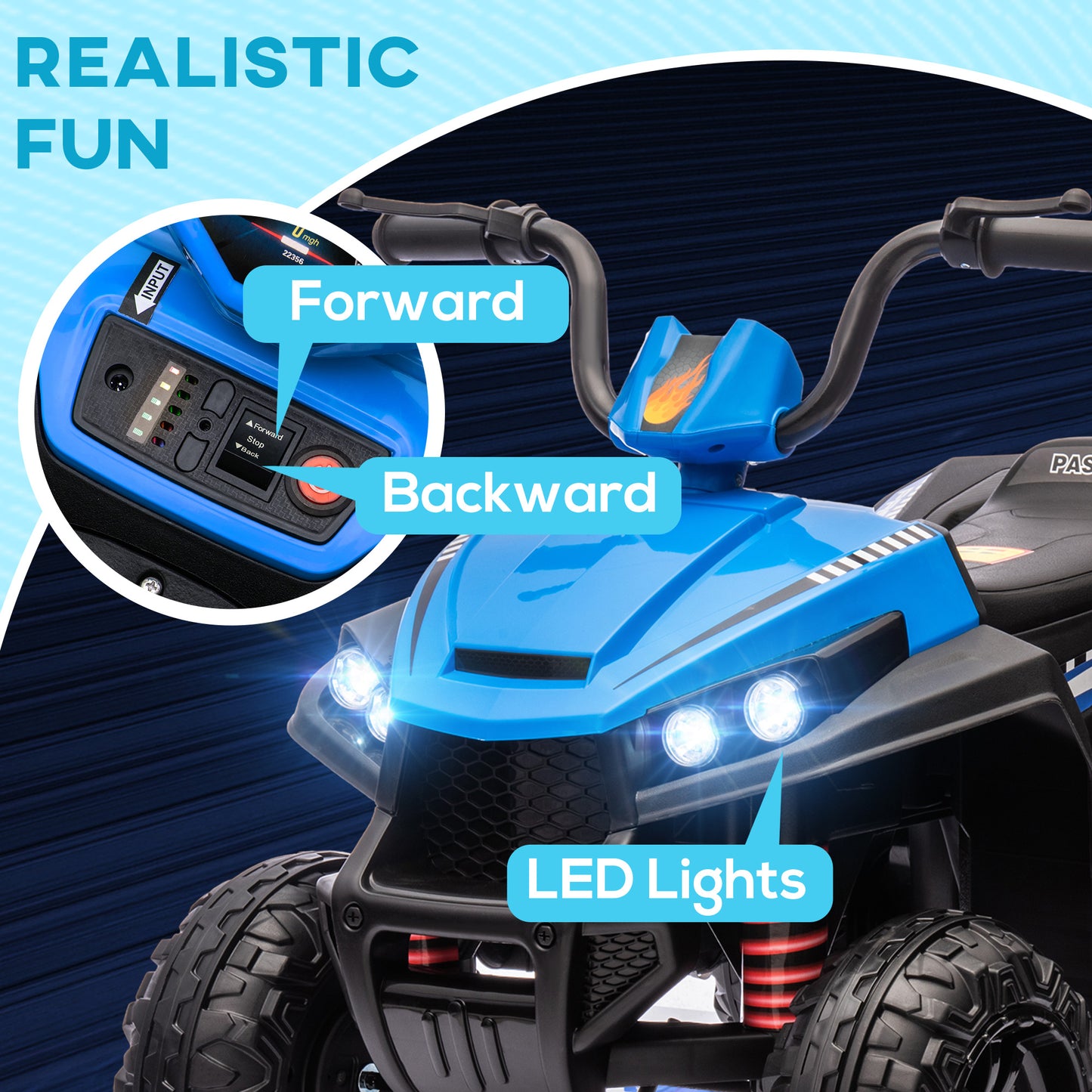 12V Kids ATV with Spring Suspension