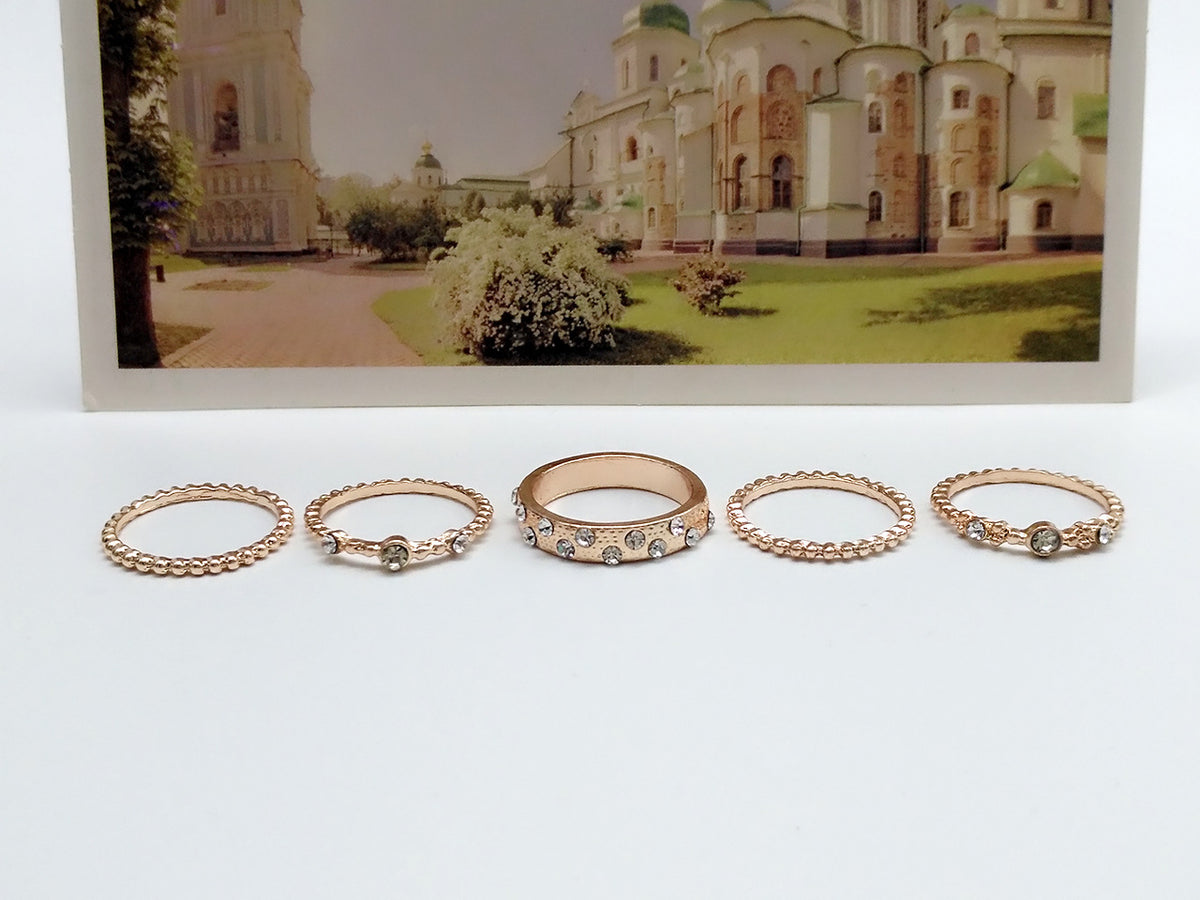 a row of rings with diamonds