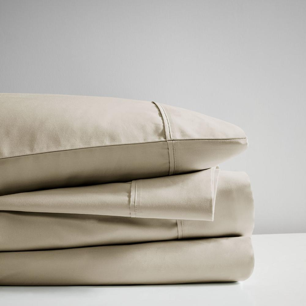 a stack of bed sheets