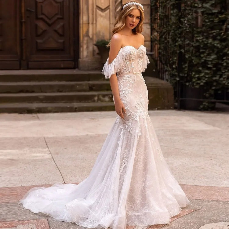a woman in a white dress