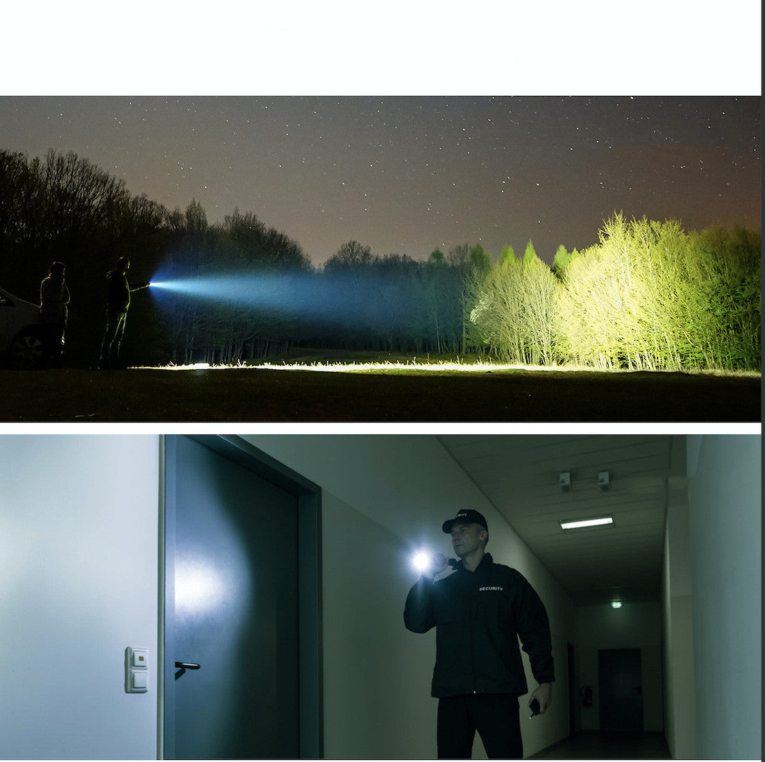 Long Range Outdoor Camping Compass Rechargeable Usb Waterproof Portable Flashlight