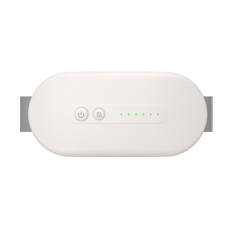 a white device with a green light