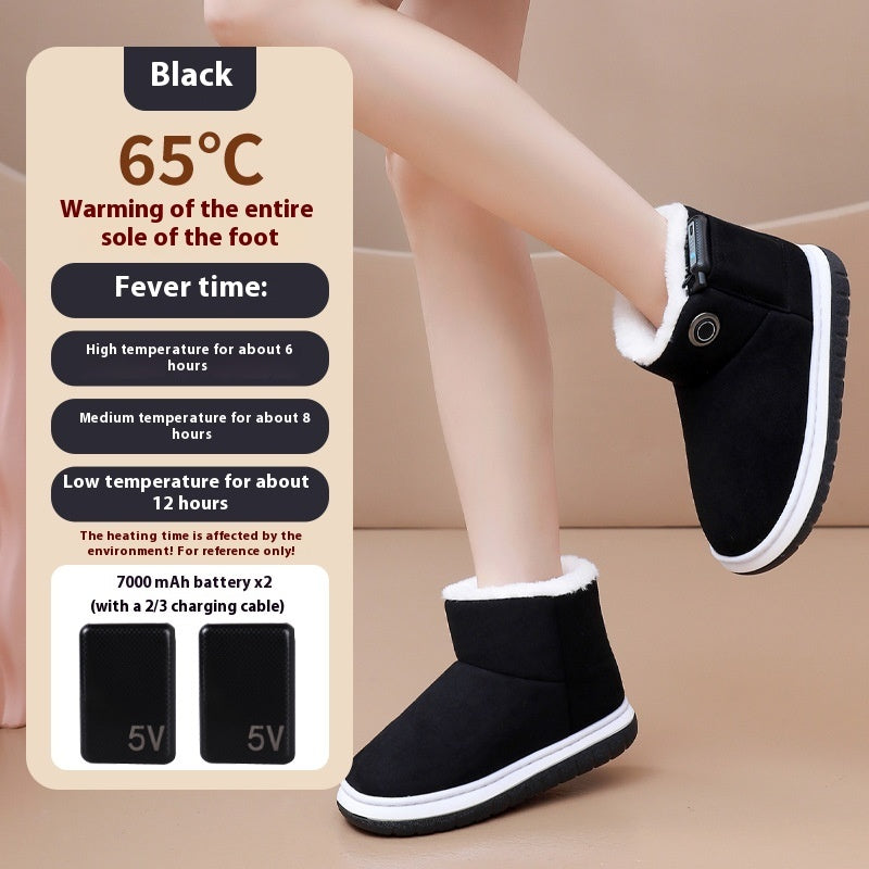 a person wearing black shoes