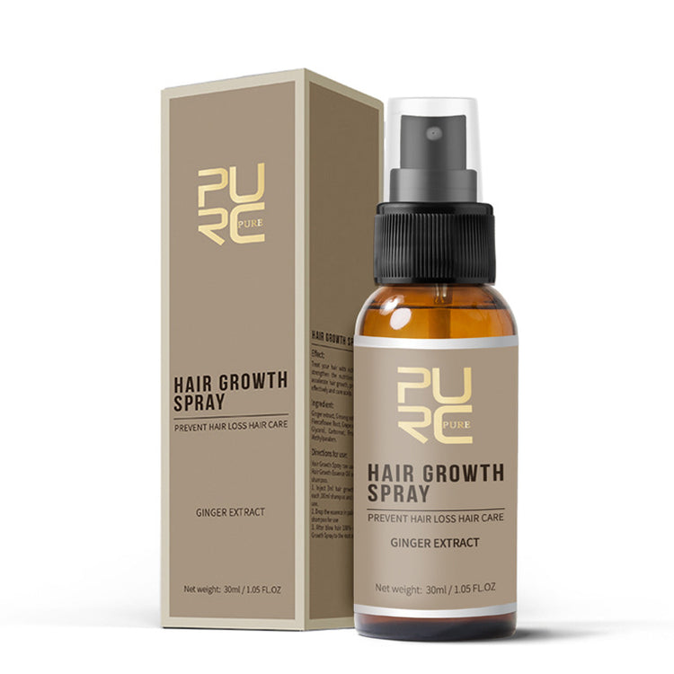 a bottle of hair growth spray