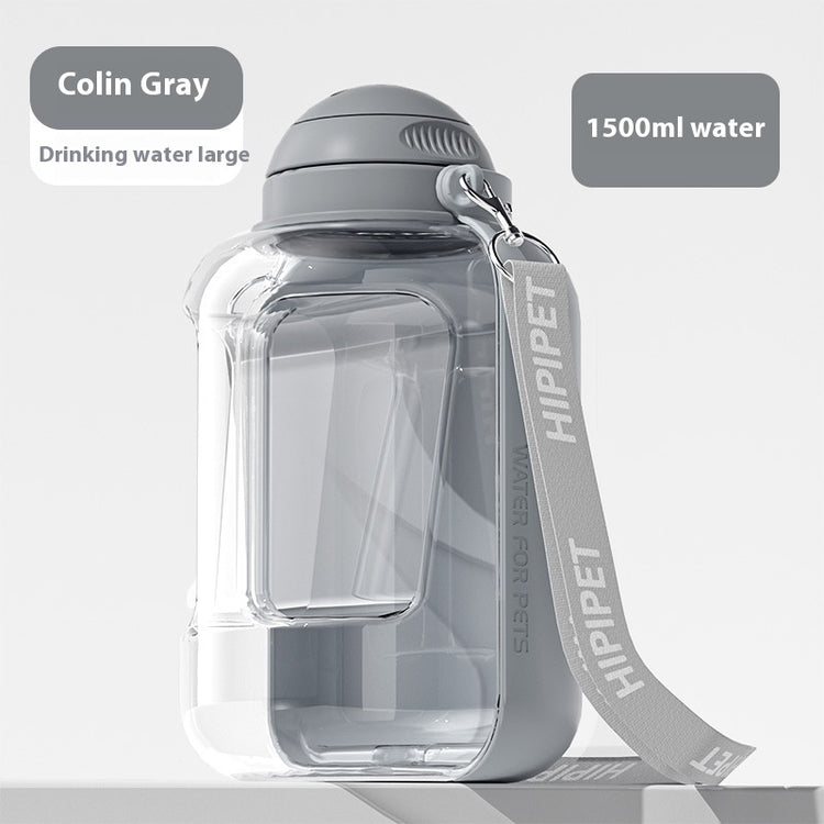 a water bottle with a strap