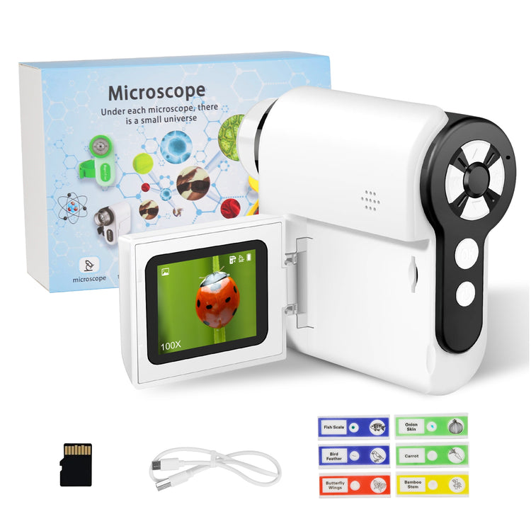 a white device with a screen and a box