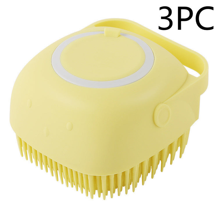 a yellow brush with a handle