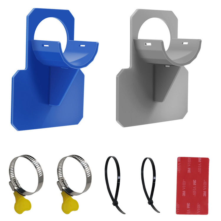 a group of blue and grey objects