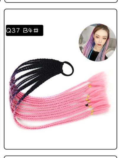 a group of braided hair