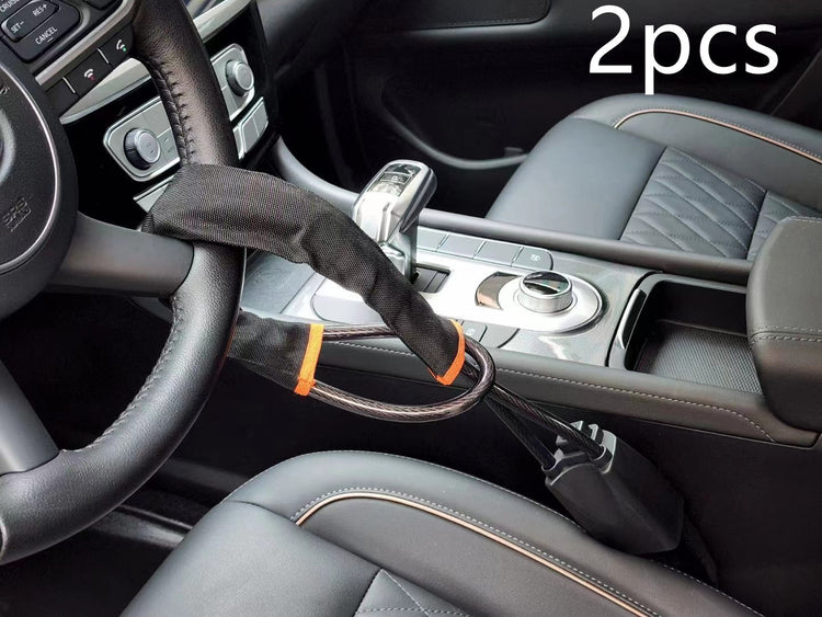 a steering wheel with a strap attached to it