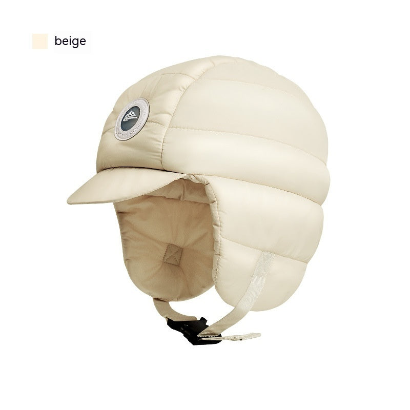 a white hat with a strap
