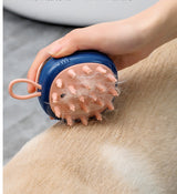 2-in-1 Pet Bath Brush with Shampoo Dispenser for Cats and Dogs